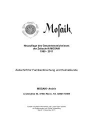 Neuauflage des Gesamtverzeichnisses der Zeitschrift MOSAIK 1980