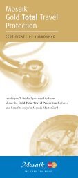 Mosaik® Gold Total Travel Protection - Credit Cards - BMO.com
