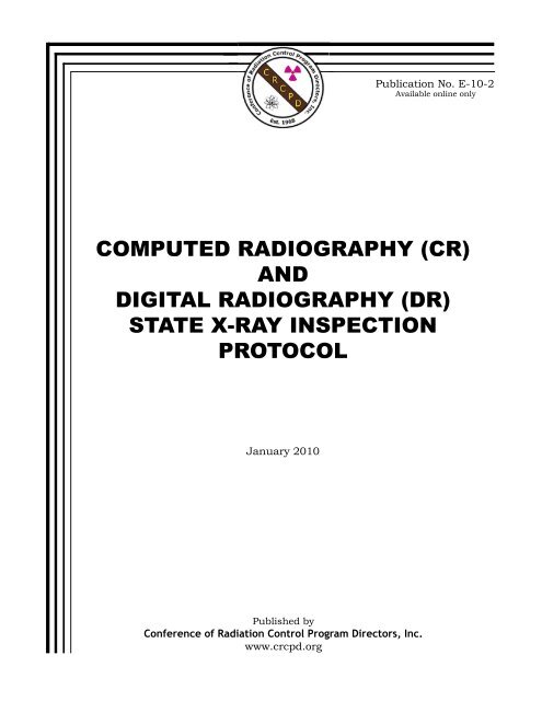 CR and DR State X-ray Inspection Protocol - (CRCPD) at