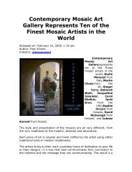 Contemporary Mosaic Art Gallery Represents Ten of the Finest ...