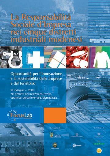 La Responsabilità Sociale d'Impresa nei cinque distretti ... - Focus Lab