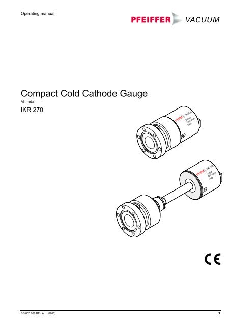 Compact Cold Cathode Gauge