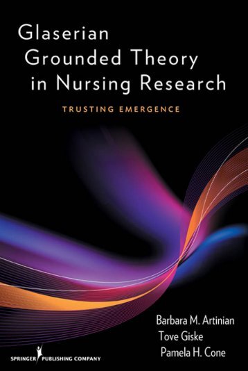 Glaserian grounded theory in nursing research - Springer Publishing