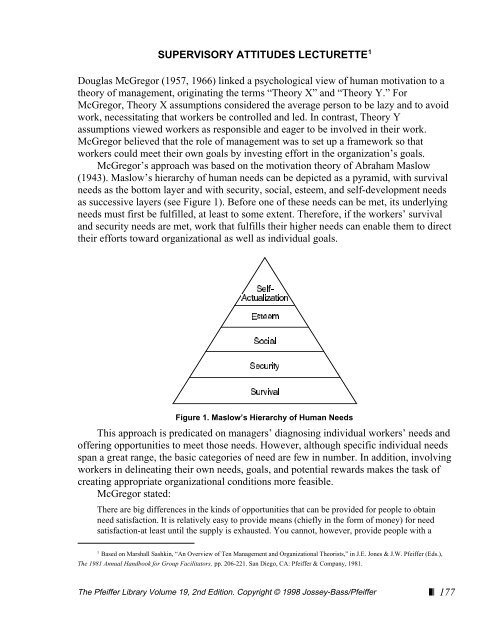 motivational analysis of organizations