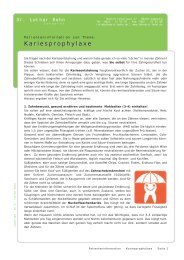 Kariesprophylaxe - Dr. Lothar Bohn - Zahnarzt