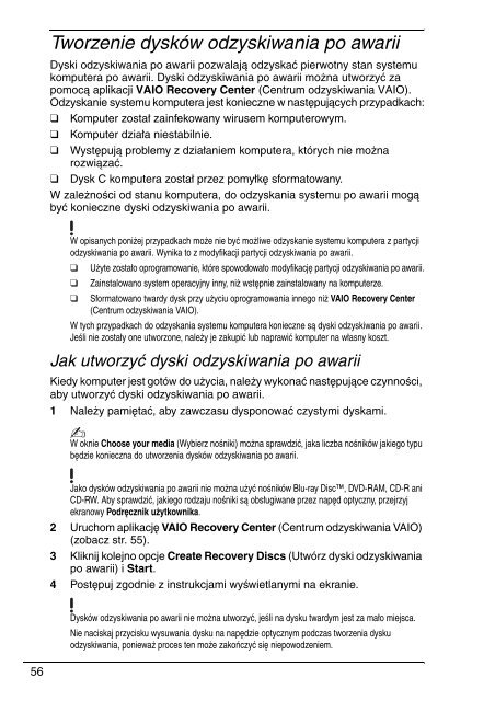 Sony VGN-FW11E - VGN-FW11E Guide de d&eacute;pannage Polonais