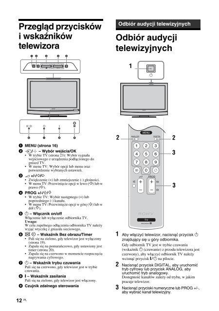 Sony KDL-32P2530 - KDL-32P2530 Istruzioni per l'uso Polacco