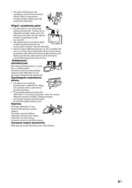 Sony KDL-32P2530 - KDL-32P2530 Istruzioni per l'uso Polacco