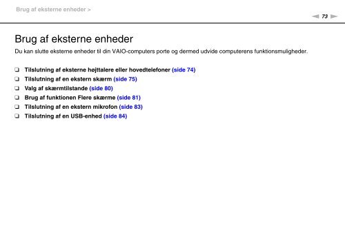 Sony VPCEB1E0E - VPCEB1E0E Mode d'emploi Danois