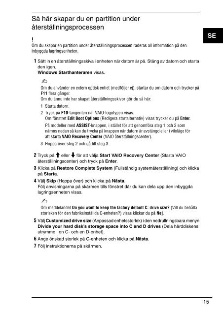 Sony VPCEB1E0E - VPCEB1E0E Guide de d&eacute;pannage Danois