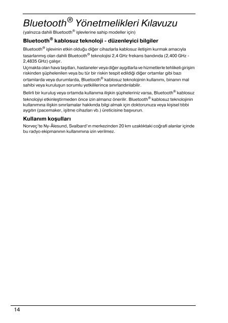 Sony VPCEB1E0E - VPCEB1E0E Documents de garantie Turc