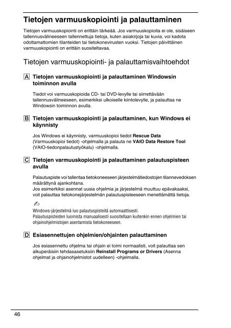 Sony VPCEB1E0E - VPCEB1E0E Guide de d&eacute;pannage Su&eacute;dois