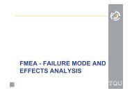 FMEA - FAILURE MODE AND EFFECTS ANALYSIS