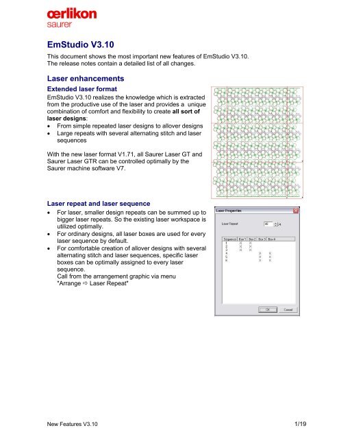 EmStudio V2.10 - Oerlikon Saurer
