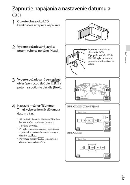 Sony HDR-CX200E - HDR-CX200E Consignes d&rsquo;utilisation Tch&egrave;que