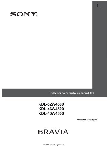 Sony KDL-46W4500 - KDL-46W4500 Istruzioni per l'uso Rumeno