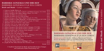 Die Briefe der Barbara Gonzaga - Staatliche Hochschule für Musik ...