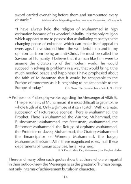 A Description of the Prophet