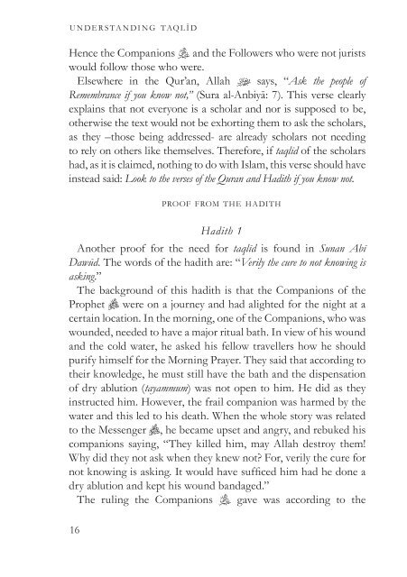 Understanding Taqlid by Mufti Muhammad Sajaad