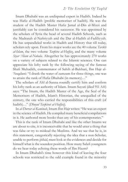 Understanding Taqlid by Mufti Muhammad Sajaad