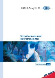 Stresshormone und Neurotransmitter - Ortho - Analytic AG