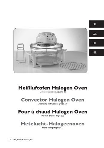 Heißluftofen Halogen Oven Convector Halogen Oven Four à chaud ...