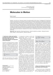 Molecules in Motion - D-CHAB - ETH Zürich