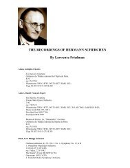 THE RECORDINGS OF HERMANN SCHERCHEN By Lawrence ...