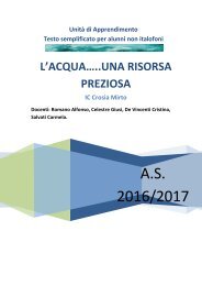 6 - L'ACQUA... UNA RISORSA - Mirto-Crosia