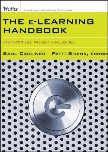 E-learning Handbook : Past Promises, Present Challenges {Pfeiffer ...