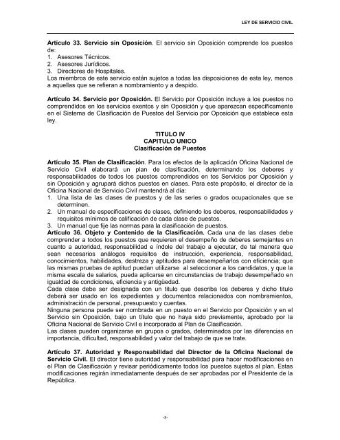 Ley Servicio Civil de Guatemala