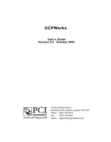 C HAPTER 1 Introducing GCPWorks - University of Calgary