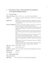 1 Curriculum Vitae with Scientific Development of Gerhard-Wilhelm ...