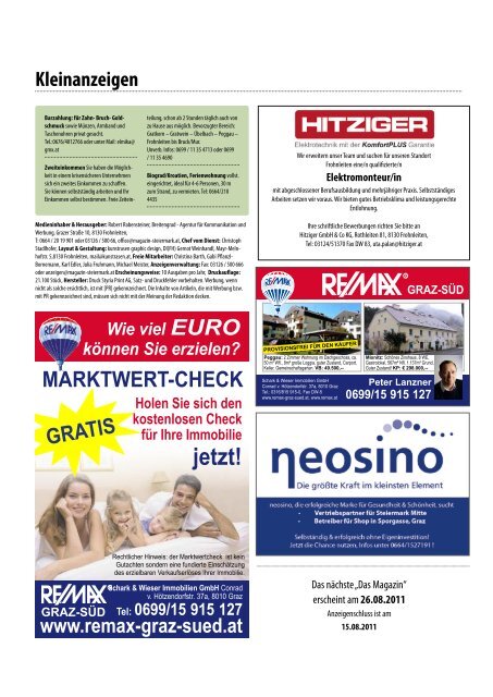 Steiermark Mitte Deutschfeistritz kocht - DAS MAGAZIN Steiermark ...