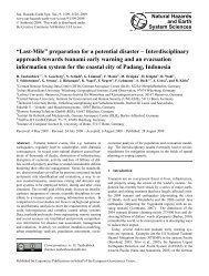 “Last-Mile” preparation for a potential disaster - Natural Hazards and ...