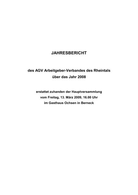 Leeres Dokument - AGV Rheintal