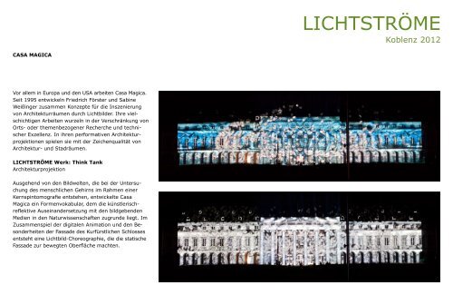 Dokumentation der LICHTSTRÖME Koblenz 2012