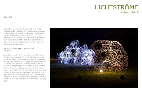 Dokumentation der LICHTSTRÖME Koblenz 2012