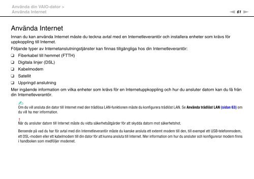 Sony VPCF13J8E - VPCF13J8E Mode d'emploi Su&eacute;dois