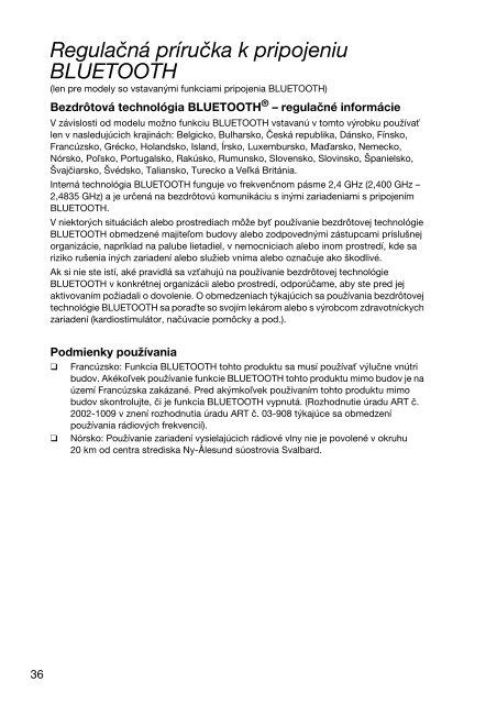 Sony SVE1511F1E - SVE1511F1E Documents de garantie Slovaque