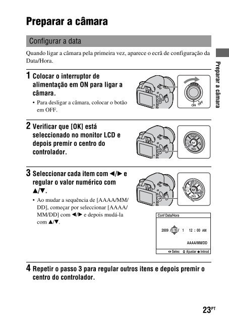 Sony DSLR-A330Y - DSLR-A330Y Consignes d&rsquo;utilisation Portugais