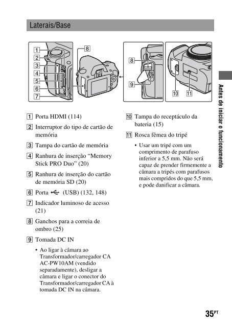 Sony DSLR-A330Y - DSLR-A330Y Consignes d&rsquo;utilisation Portugais