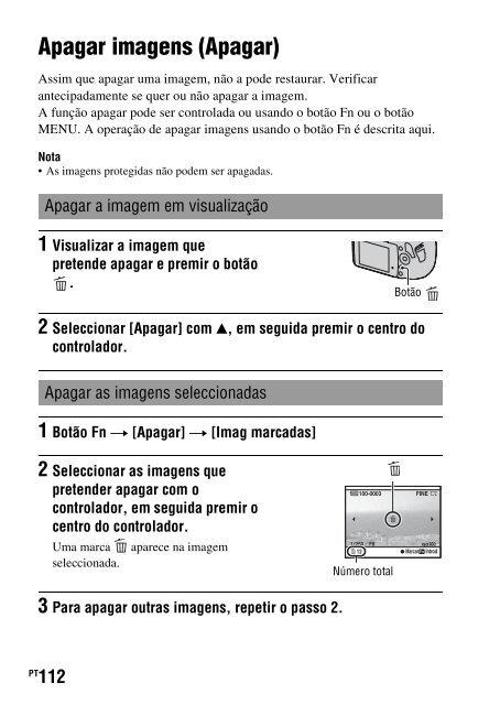 Sony DSLR-A330Y - DSLR-A330Y Consignes d&rsquo;utilisation Portugais