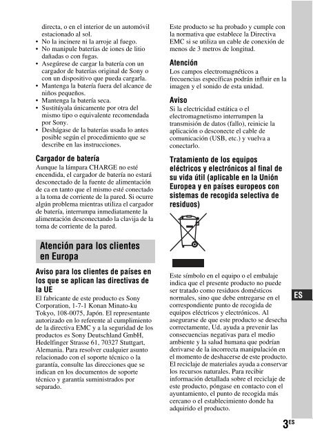 Sony DSLR-A330Y - DSLR-A330Y Consignes d&rsquo;utilisation Espagnol