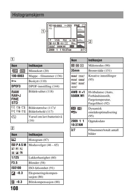 Sony DSLR-A330Y - DSLR-A330Y Consignes d&rsquo;utilisation Norv&eacute;gien