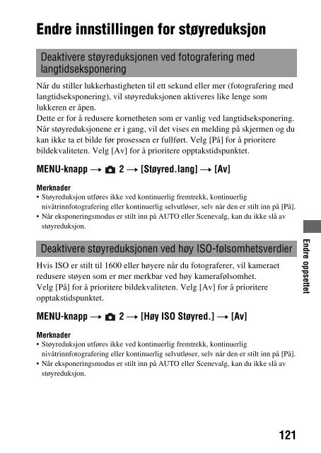 Sony DSLR-A330Y - DSLR-A330Y Consignes d&rsquo;utilisation Norv&eacute;gien