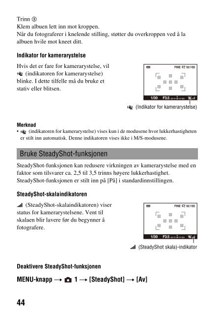 Sony DSLR-A330Y - DSLR-A330Y Consignes d&rsquo;utilisation Norv&eacute;gien