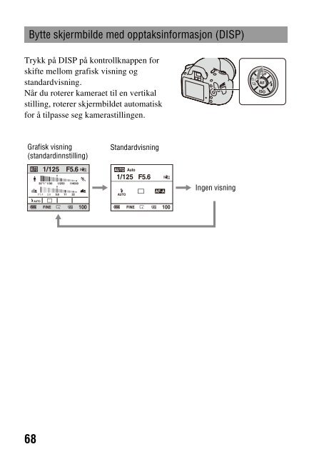 Sony DSLR-A330Y - DSLR-A330Y Consignes d&rsquo;utilisation Norv&eacute;gien