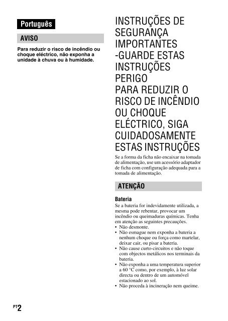 Sony DSLR-A330Y - DSLR-A330Y Consignes d&rsquo;utilisation Portugais