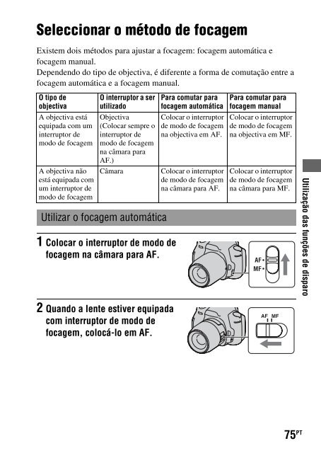 Sony DSLR-A330Y - DSLR-A330Y Consignes d&rsquo;utilisation Portugais